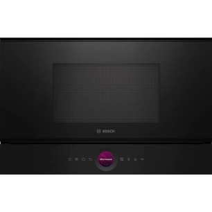 21 L 900 W-5 puissances-Electronique-TFT sensitif TouchControl-Anneau central-Cavité inox-H 38 cm-Tout intégrable-Noir - BOSCH