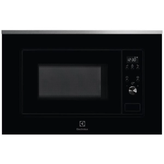 20 L 700 W -Cdes mécaniques - Décongel auto - Cavité inox-Niche H 38 cm-Tout int.-Noir et inox - ELECTROLUX