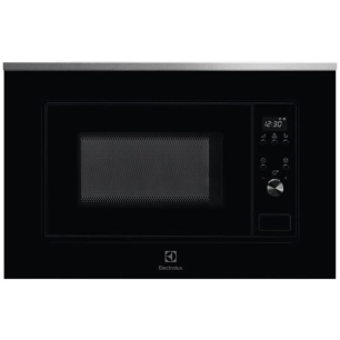 20 L 700 W -Cdes mécaniques - Décongel auto - Cavité inox-Niche H 38 cm-Tout int.-Noir et inox - ELECTROLUX