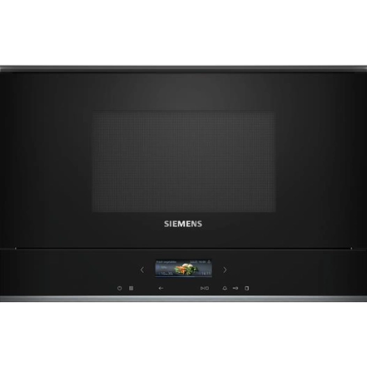 21 L 900 W-5 puissances-Electronique-TFT sensitif TouchControl-Cavité inox-H 38 cm-Tout intégrable-Noir - SIEMENS