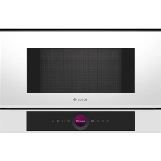 21 L 900 W-5 puissances-Electronique-TFT sensitif TouchControl-Anneau central-Cavité inox-H 38 cm-Tout intégrable-Blanc - BOSCH