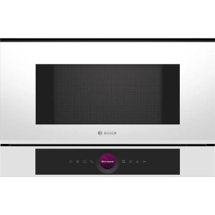 21 L 900 W-5 puissances-Electronique-TFT sensitif TouchControl-Anneau central-Cavité inox-H 38 cm-Tout intégrable-Blanc - BOSCH