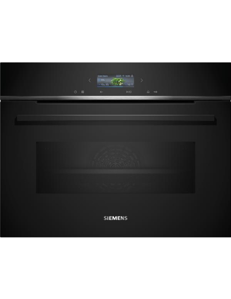 Combiné-45 L 900 W+ MF CT-TFT sensitif TouchControl-humidClean Plus-Home Connect-H 45 cm-Tt int.-Noir - SIEMENS