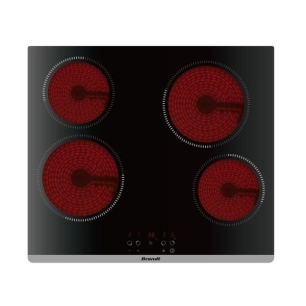 VITROCERAMIQUE-4 zones QuickLight dont 2 Ø 20 cm 1,8 kW-1 Minut-Cdes sens.-Noir - BRANDT