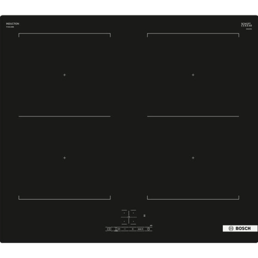 INDUCTION - 4 zones dt 2 CombiZone - 4 timers - TouchSelect - sans cadre - Noir - BOSCH