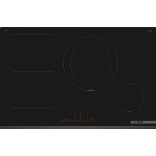 INDUCTION-4 zones dont 1x CombiZone 3,7 kW -Timers-PerfectFry Plus Sensor-Cook/H C-Cdes DirectSelect-L 80 cm-Noir - BOSCH