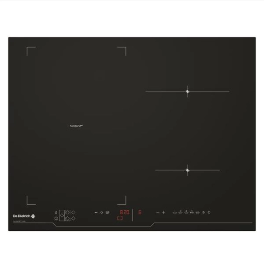 INDUCTION - 4 foyers dont 1 horiZone 3,7 kW - 4 minuteurs - ICS - L 65 cm - Noir - DE DIETRICH