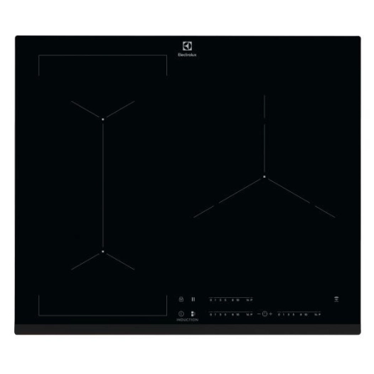 INDUCTION-3 zones (Ø 28 cm 3,6 kW + 1 zone libre)-3 min-H²H-Cdes Slider-Noir - ELECTROLUX
