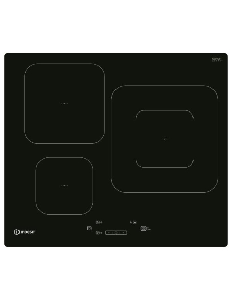 INDUCTION - 3 foyers dt 1 Ø 28 cm 3,6 kW - 3 minuteurs - Push&Go - Commandes sensitives - Noir - INDESIT
