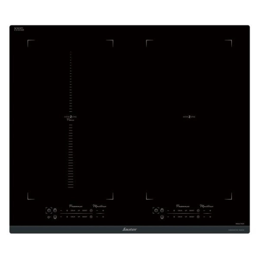 INDUCTION - 2x horiZone 4 kW dont 1 avec fonct° Piano - 4 min. - Avant Biseauté - Noir - SAUTER