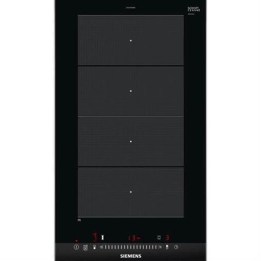 Domino INDUCTION -1 zone Flex 40x20 cm 3,7 kW - Timer - TouchSlider - Profils inox - Noir - SIEMENS