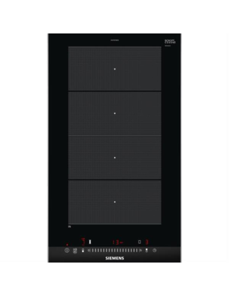 Domino INDUCTION -1 zone Flex 40x20 cm 3,7 kW - Timer - TouchSlider - Profils inox - Noir - SIEMENS