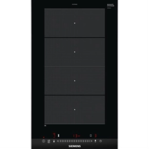 Domino INDUCTION -1 zone Flex 40x20 cm 3,7 kW - Timer - TouchSlider - Profils inox - Noir - SIEMENS