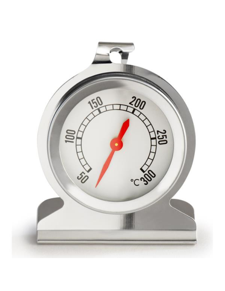 Thermomètre de four inox - De 50 à 300 °C - Support et crochet inclus - RADIOLA