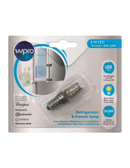 Ampoule LED 70 Lumens pour réfrigérateur et congélateur - WPRO