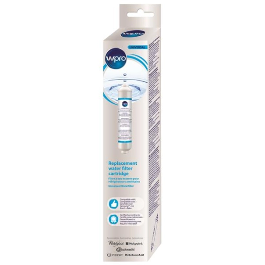 Filtre à eau universel pour réfrigérateur américain adaptable Samsung LG, General Electric,,, - livré avec deux collier - WPRO