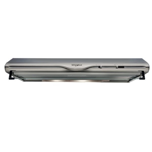 270 m3-3 vitesses-Filtres métal + charbon-Eclairage LED-Visière extra fine-L60cm-Inox - WHIRLPOOL