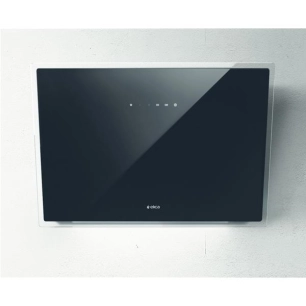 750 m3-4 vit.-Cdes tactile-Filtre métal + charbon-Inclinée-L 81cm-ELLE-Verre noir - ELICA