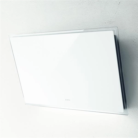 750 m3-4 vit.-Cdes tactile-Filtre métal + charbon-Inclinée-L 81cm-ELLE-Verre blanc - ELICA