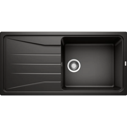 EVIER, A ENCASTRER, EN SILGRANIT PURADUR, BLANCO SONA XL 6S, 1 GRANDE CUVE, 1 EGOUTTOIR REVERSIBLE, VIDAGE 90 MM MANUEL - BLANC