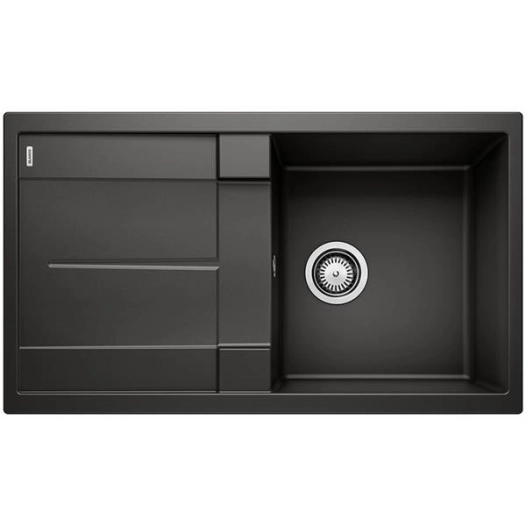 EVIER, A ENCASTRER, EN SILGRANIT PURADUR, BLANCOMETRA 5S, 1 CUVE, 1 EGOUTTOIR REVERSIBLE, VIDAGE 90 MM MANUEL, ET SIPHO - BLANC