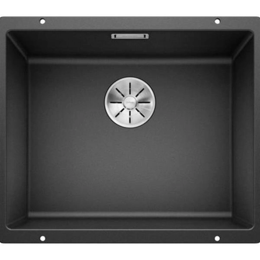 CUVE, A INTEGRER SOUS PLAN, EN SILGRANIT PURADUR, BLANCOSUBLINE 500 U, 1 CUVE, SANS EGOUTTOIR, VIDAGE 90 MM INFINO MANU - BLANC