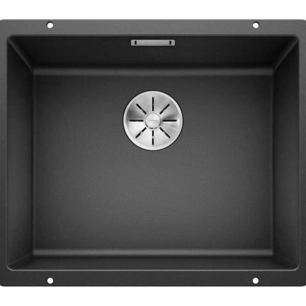 CUVE, A INTEGRER SOUS PLAN, EN SILGRANIT PURADUR, BLANCOSUBLINE 500 U, 1 CUVE, SANS EGOUTTOIR, VIDAGE 90 MM INFINO MANU - BLANC