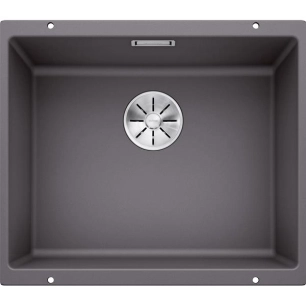 CUVE, A INTEGRER SOUS PLAN, EN SILGRANIT PURADUR, BLANCOSUBLINE 500 U, 1 CUVE, SANS EGOUTTOIR, VIDAGE 90 MM INFINO MANU - BLANC