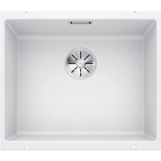 CUVE, A INTEGRER SOUS PLAN, EN SILGRANIT PURADUR, BLANCOSUBLINE 500 U, 1 CUVE, SANS EGOUTTOIR, VIDAGE 90 MM INFINO MANU - BLANC