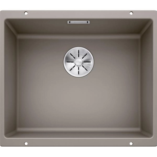 CUVE, A INTEGRER SOUS PLAN, EN SILGRANIT PURADUR, BLANCOSUBLINE 500 U, 1 CUVE, SANS EGOUTTOIR, VIDAGE 90 MM INFINO MANU - BLANC