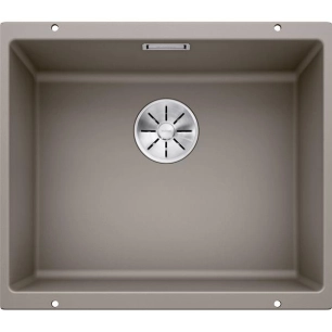 CUVE, A INTEGRER SOUS PLAN, EN SILGRANIT PURADUR, BLANCOSUBLINE 500 U, 1 CUVE, SANS EGOUTTOIR, VIDAGE 90 MM INFINO MANU - BLANC