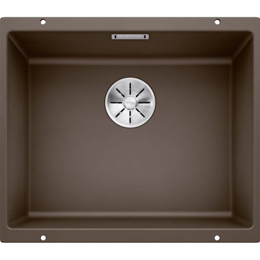 CUVE, A INTEGRER SOUS PLAN, EN SILGRANIT PURADUR, BLANCOSUBLINE 500 U, 1 CUVE, SANS EGOUTTOIR, VIDAGE 90 MM INFINO MANU - BLANC