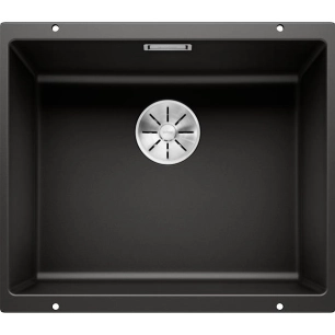 CUVE, A INTEGRER SOUS PLAN, EN SILGRANIT PURADUR, BLANCOSUBLINE 500 U, 1 CUVE, SANS EGOUTTOIR, VIDAGE 90 MM INFINO MANU - BLANC