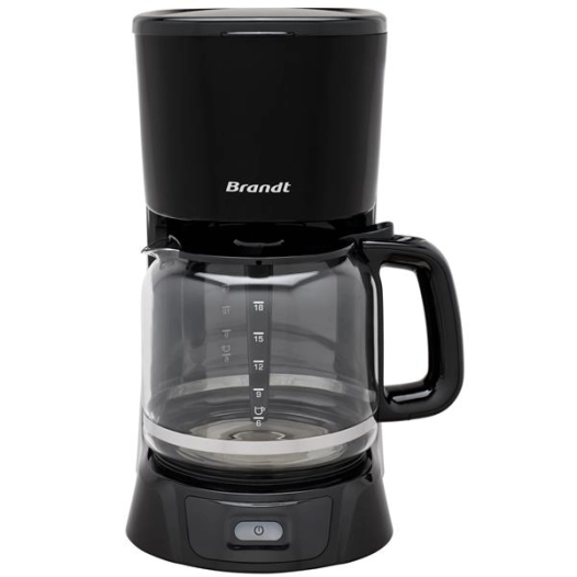 Machine à café filtre 18 tasses - 1000 W - Porte-filtre pivotant-Anti-gouttes - Noir - BRANDT