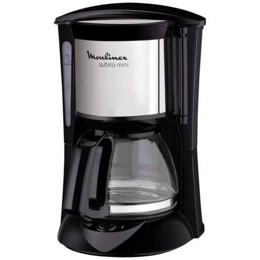 Subito-6 tasses-600 W- Anti-gouttes - Porte-filtre pivotant - Noir inox - MOULINEX