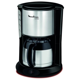 Subito - 8 tasses-800 W- Verseuse isotherme-Arrêt automatique - Anti-gouttes - Noir inox - MOULINEX