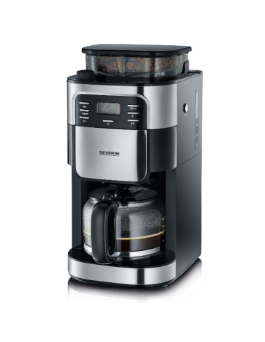 CAFETIERE BROYEUR 1000W NOIR INOX - SEVERIN