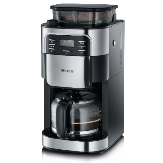 CAFETIERE BROYEUR 1000W NOIR INOX - SEVERIN