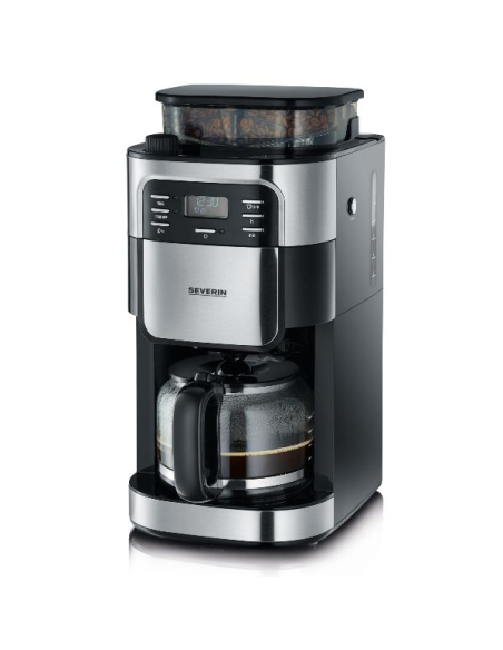 CAFETIERE BROYEUR 1000W NOIR INOX - SEVERIN
