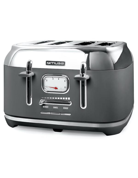 1800 W-4 fentes-TH-Décongélation-Réchauffage-Remontée haute-Gris inox - MUSE