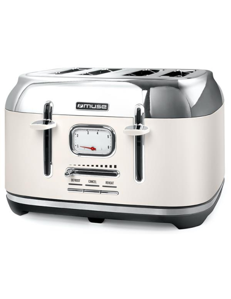 1800 W-4 fentes-TH-Décongélation-Réchauffage-Remontée haute-Crème inox - MUSE