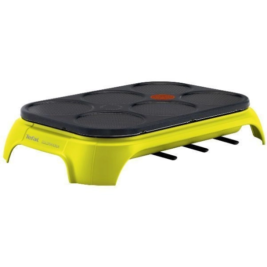 Crep' Party Colormania-1000 W-Plaque anti-adhésive 6 crêpes-Thermo-Spot-Vert cactus - TEFAL