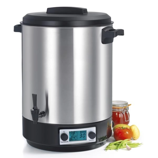 Stérilisateur 45 litres - Cuve inox - Thermostat 0 à 100 °C - Minuterie 180 min - Robinet de vidange - KITCHENCHEF