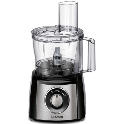 ROBOT MULTIFONCTION 800W 2VT 2,3L BLENDER 1L PETRIN HACHOIR MOULIN A CAFE NOIR INOX - BOSCH