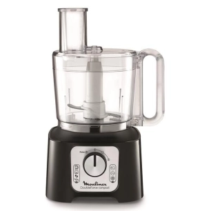 Double Force Compact - 800 W-Bol 3 L-Râpe et tranche-Blender 1,25L-Mini hachoir-Noir - MOULINEX