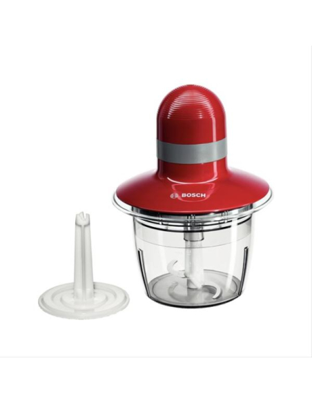 Mini-hachoir - 400 W - Capacité 0,8 L - Bol plastique - Batteur à blanc - Gris rouge - BOSCH