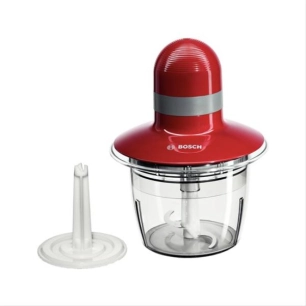 Mini-hachoir - 400 W - Capacité 0,8 L - Bol plastique - Batteur à blanc - Gris rouge - BOSCH