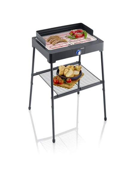 Barbecue sur pieds PG8566 -2200 W -Grille inox 44,5 x 26 cm-Thermostat-Noir - SEVERIN