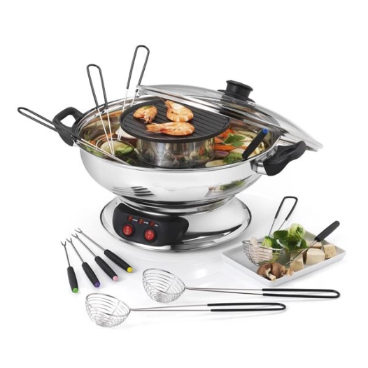 FONDUE ASIATIQUE 1350W INOX - KITCHENCHEF