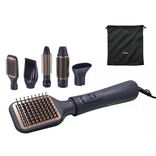 Brosse soufflante - Série 5000 - 1000 W - Céramique - Ionic - 5 accessoires - Noir - PHILIPS